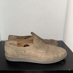 Mephisto Air Jet Perforated Loafers Men Size 10.5 Brown Nubuck Slip On Shoe